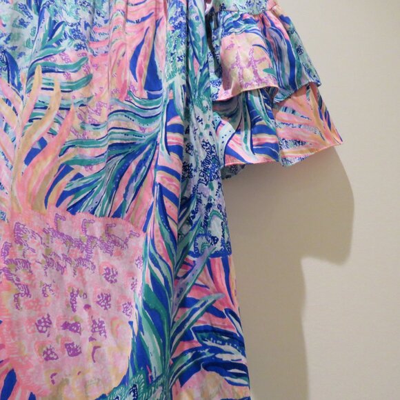 LILLY PULITZER Tobyn Tunic Off Shoulder Dress in Gypset Paradise Preppy Size S - Picture 10 of 15